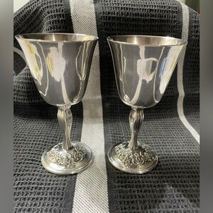 Gorham silver wine goblet